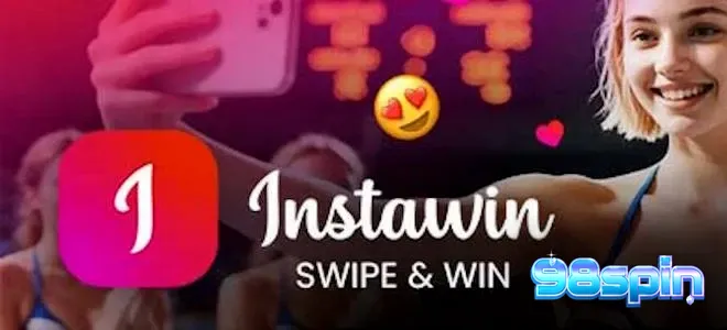Tampilan antarmuka game Instawin dengan mekanisme swipe